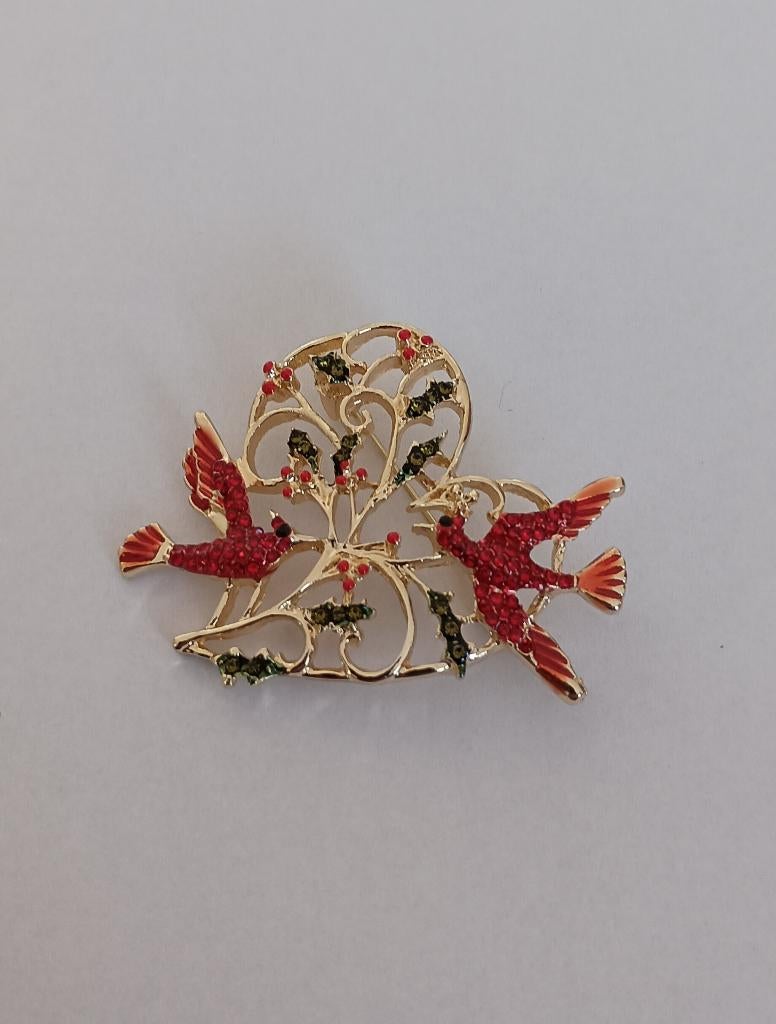 Vogelguirlande broche, Overige materialen, 4 tot 7 cm, Overige kleuren, Nieuw