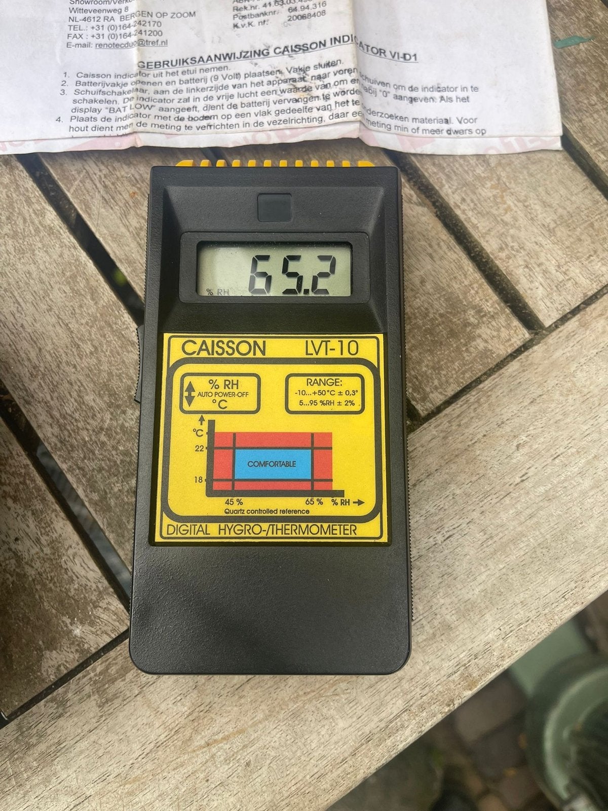 Caisson LVT-10 Digitale Hygro-Thermometer Vochtmeter, Ophalen of Verzenden, Gebruikt
