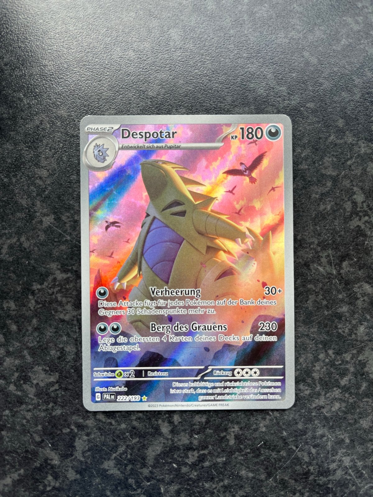 Despotar 222/193 Pokémon kaart, Ophalen of Verzenden, Zo goed als nieuw, Losse kaart, Foil