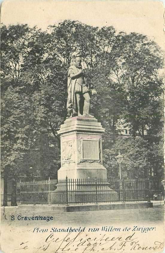 300-294-025 Den Haag Plein Standbeeld van Willem de Zwijger, Verzenden, Voor 1920, Zuid-Holland