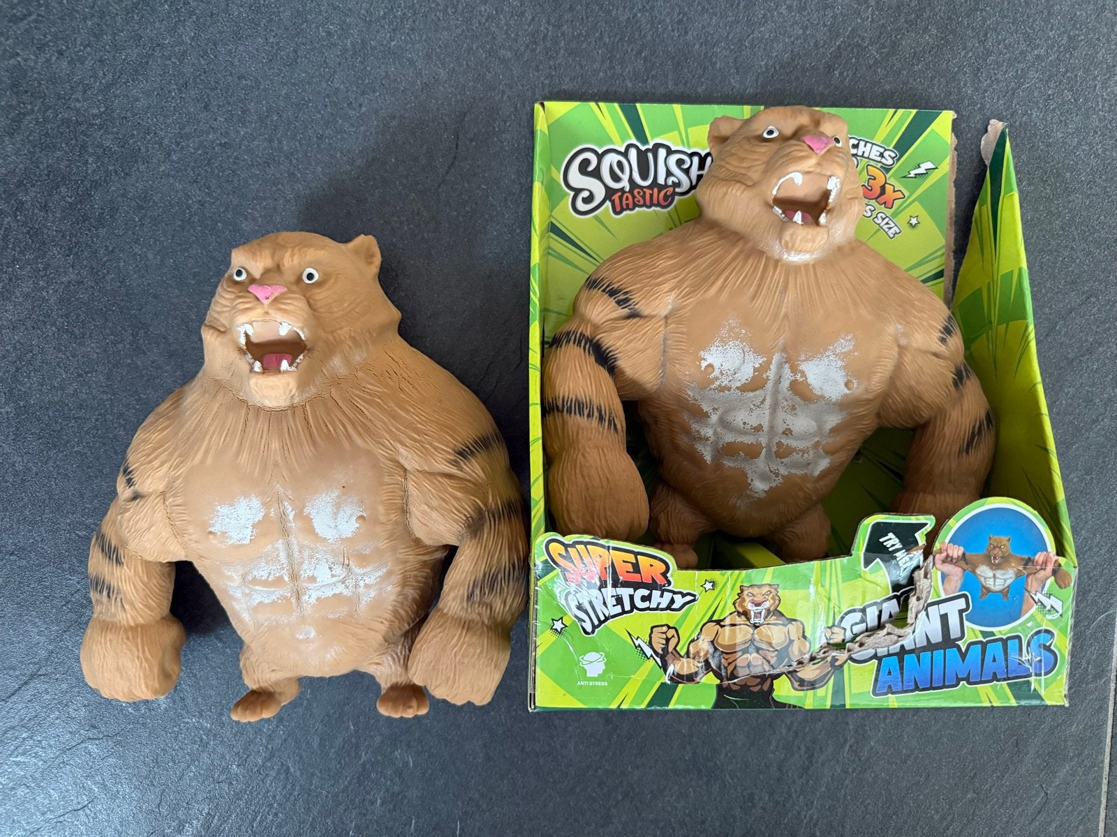 Squishytastic Giant Animals Tijger Speelgoed (2 stuks), Ophalen of Verzenden, Gebruikt