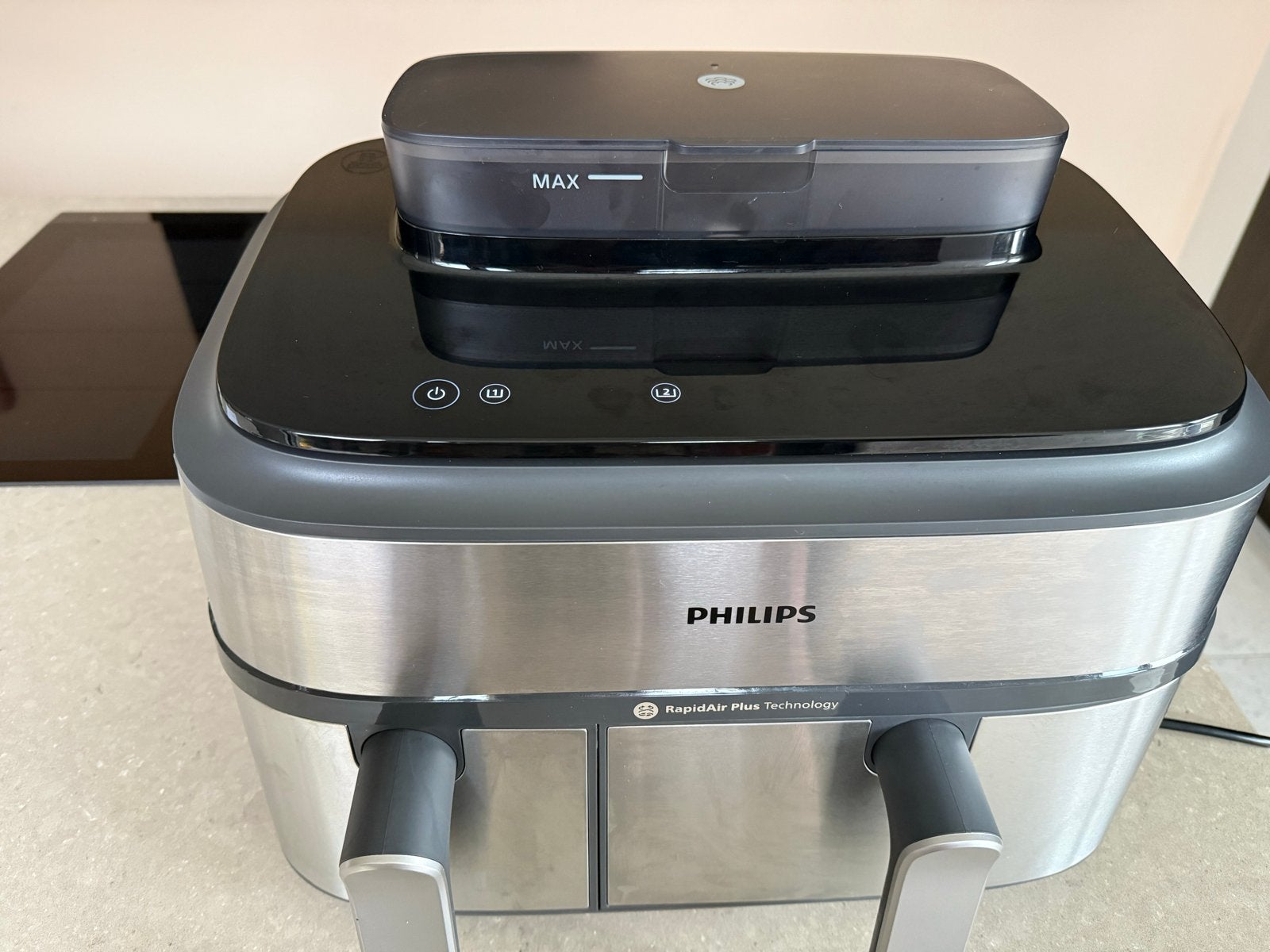 Philips Airfryer XXL - Rapid Air Plus Technology zgan, Ophalen, Zo goed als nieuw, Airfryer XXL, 1500 gram of meer