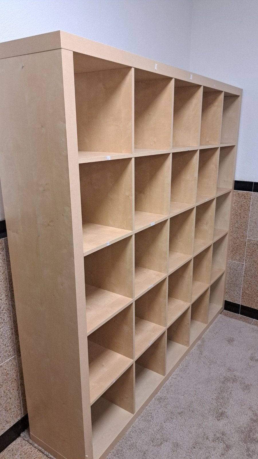 IKEA Kallax / Expedit Vakkenkast 5x5 – Berkenmotief (182x182, Huis en Inrichting, Ophalen, 25 tot 50 cm, 150 tot 200 cm