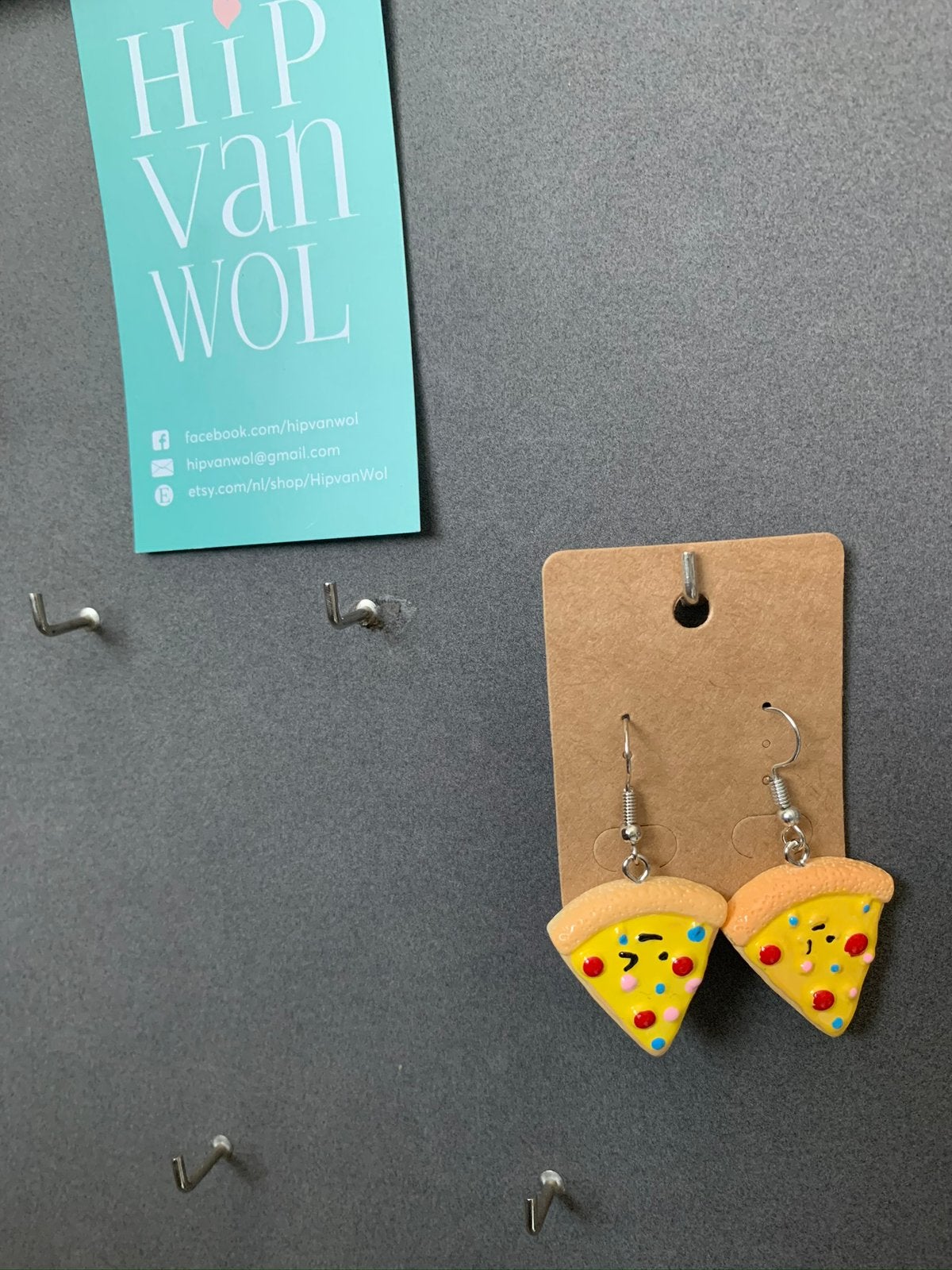 Pizza, Overige materialen, Hangers, Geel, Nieuw