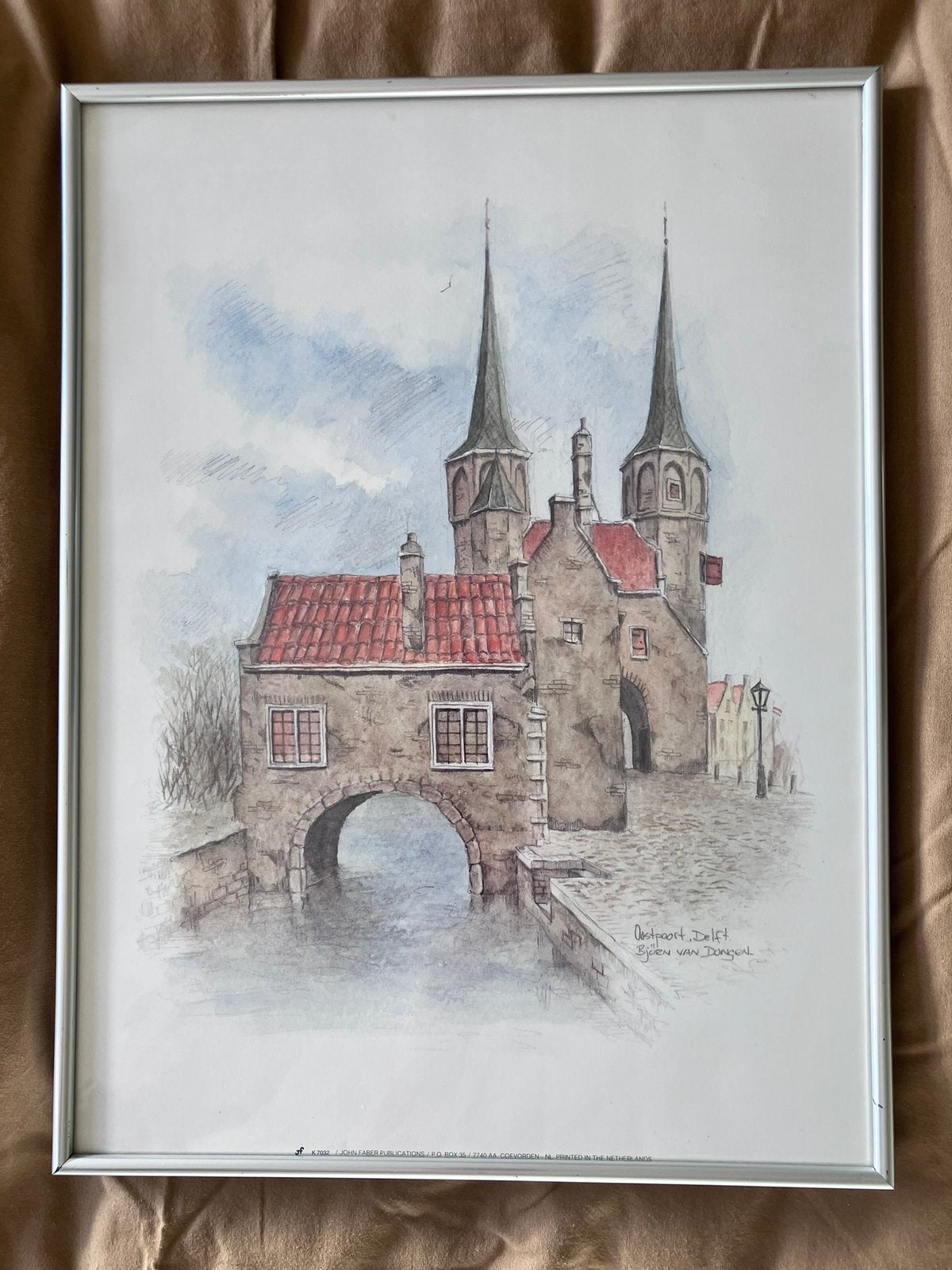 Klreuren prent oud Delft., Antiek en Kunst, Ophalen