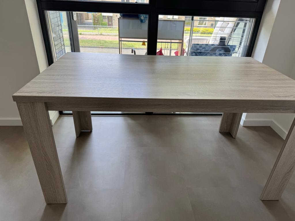 Eettafel 160 x 90, Huis en Inrichting, Tafels | Eettafels, Ophalen, 50 tot 100 cm, Zo goed als nieuw, 150 tot 200 cm