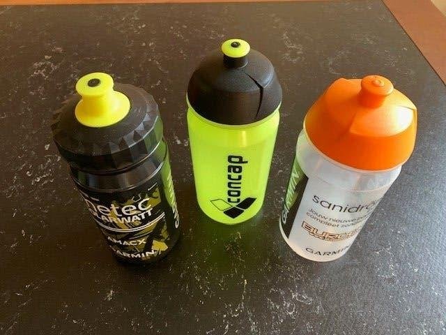 3 bijzondere bidons, Ophalen of Verzenden, Zo goed als nieuw, Overige sporten, Overige typen