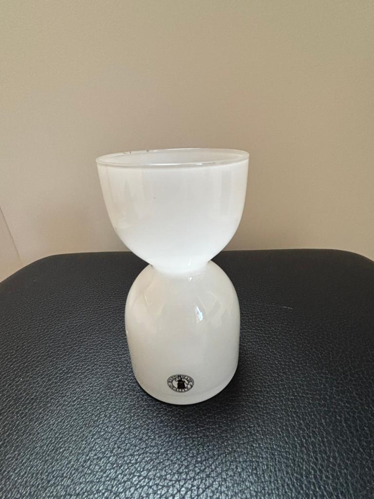 Ikea vintage diabolo vaasje ontwerper Anne Nilsson, Ophalen of Verzenden, Overige kleuren, Glas, Minder dan 50 cm