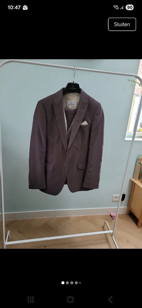 Trouwpak Wilvorst, Ophalen, Bruin, Maat 48/50 (M), Zo goed als nieuw