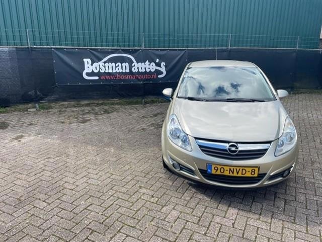 Opel Corsa 1.2-16V Edition, Auto's, Voorwielaandrijving, Zwart, 1229 cc, Geel