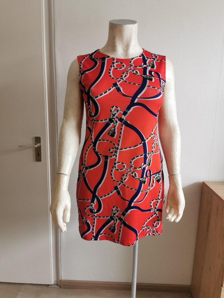 432 .. zgan jurk maat 44, Ophalen of Verzenden, Zo goed als nieuw, Rood, Jurk
