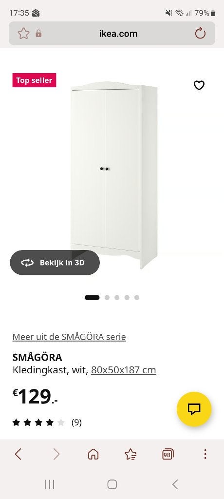 Gratis kinderkledingkast (ikea), Ophalen, Gebruikt, Kast, 105 cm of meer