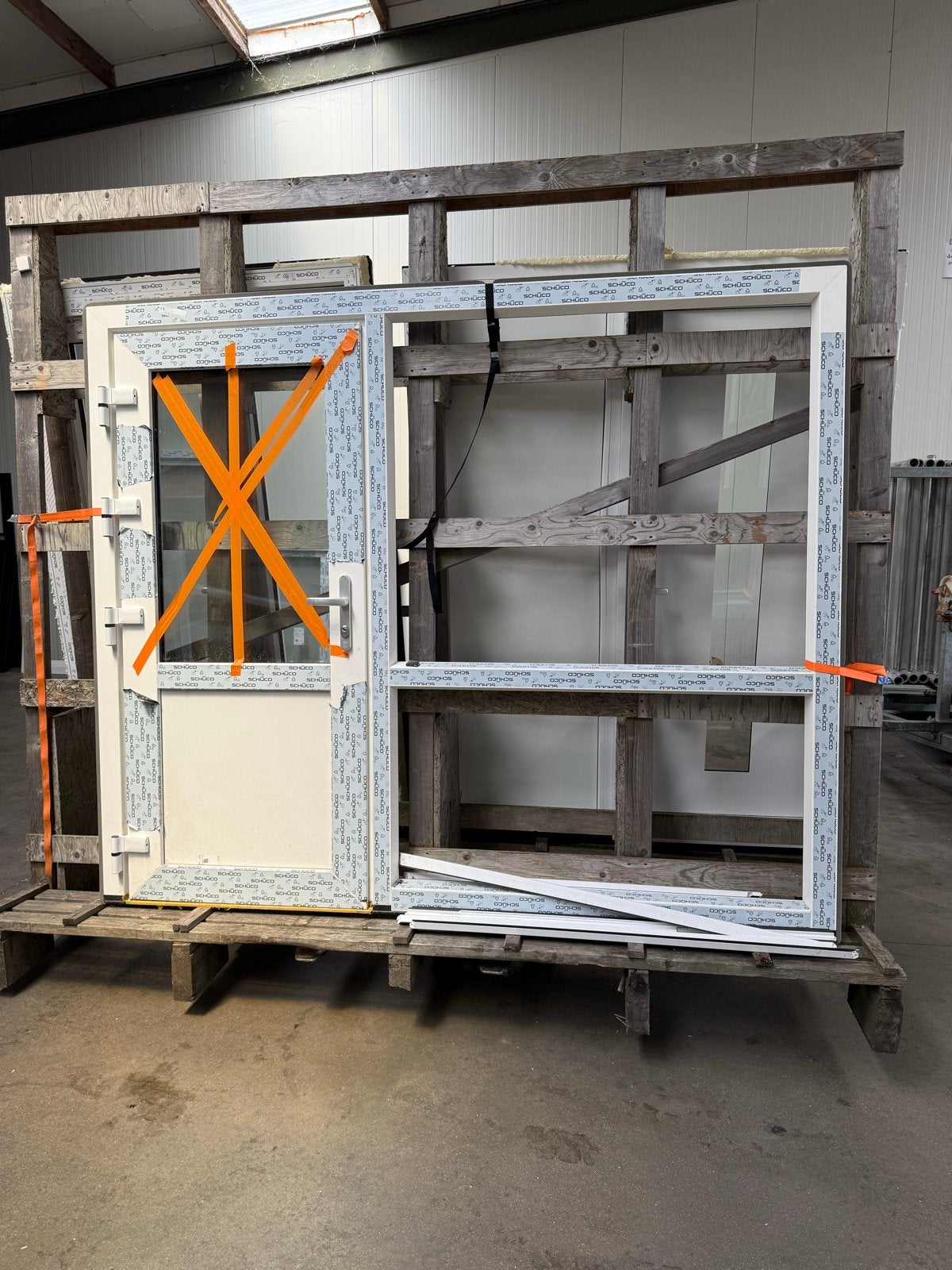 Schüco Living Achterdeur met Zijraam HR++ Glas, Doe-het-zelf en Verbouw, Deuren en Horren, Ophalen, Kunststof, 120 cm of meer