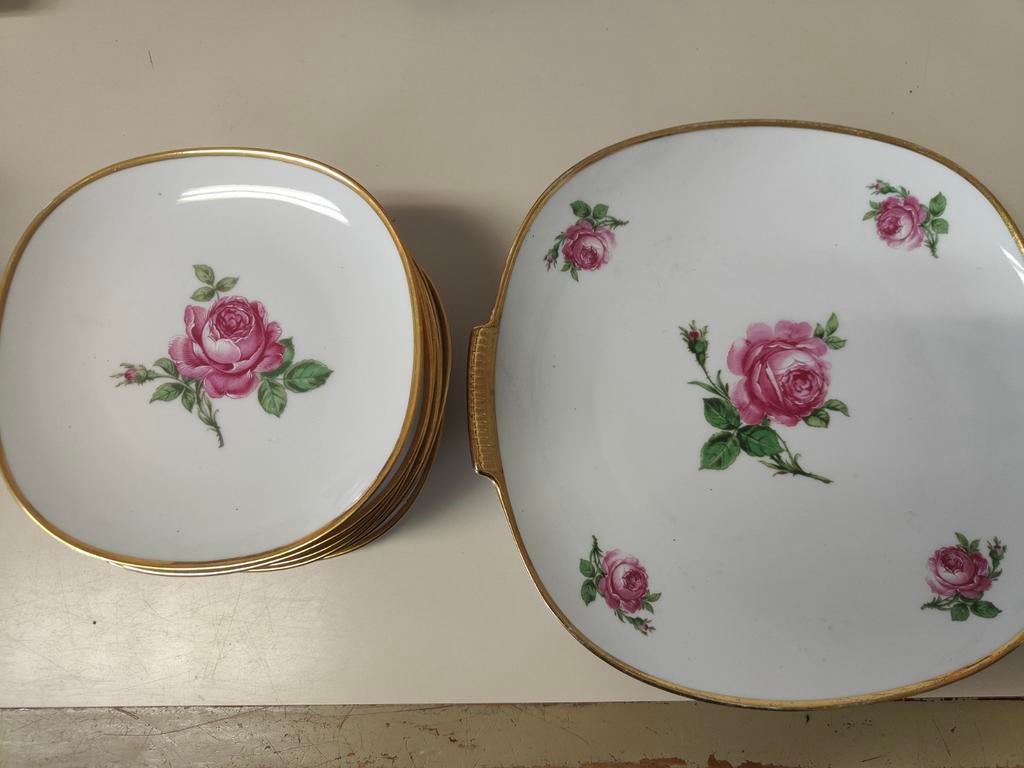 13-delig Alka Bavaria (Alboth & Kaiser) servies "Moosrose" -, Ophalen