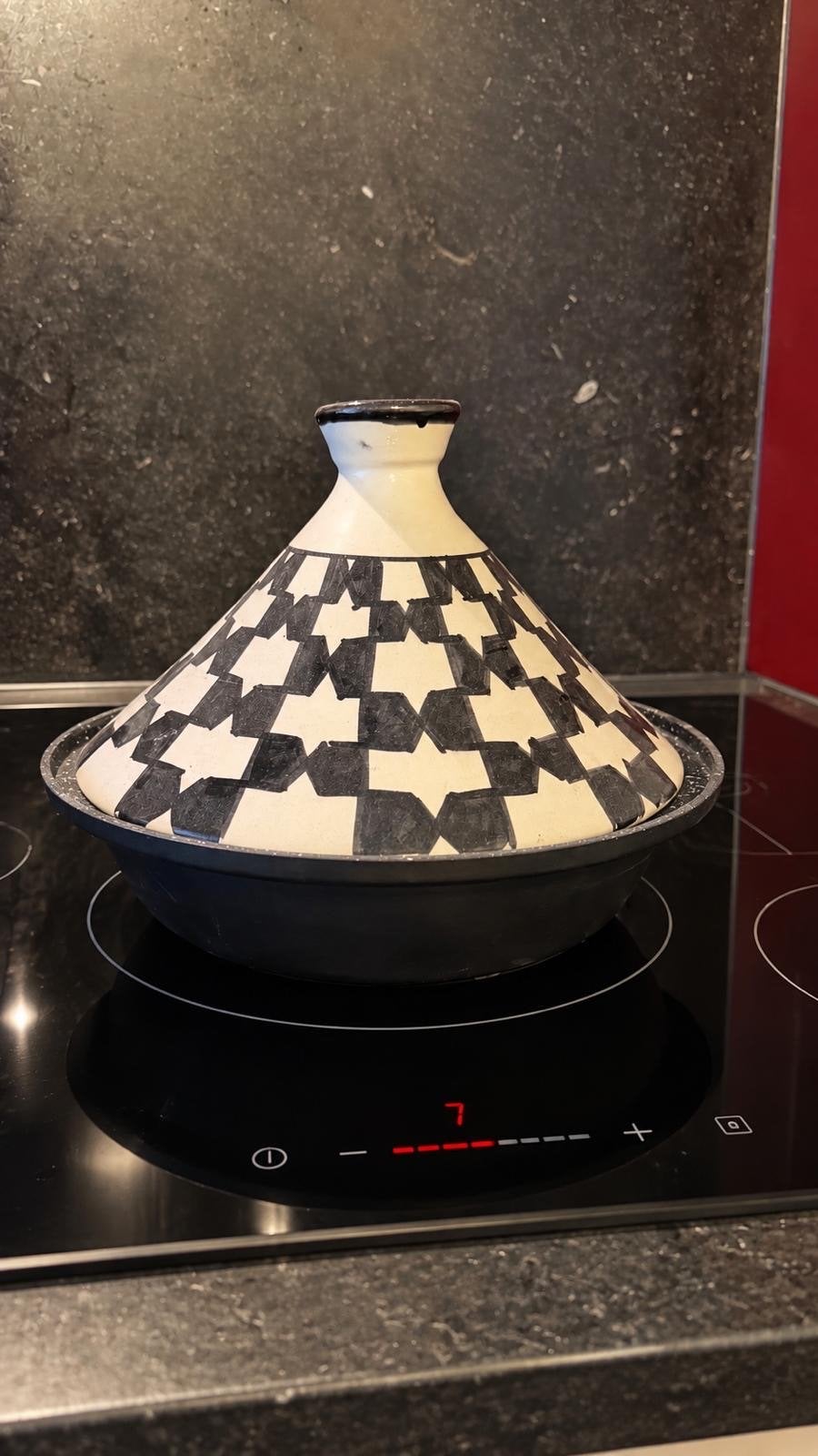 Inductie Tajine Pan - Zo goed als nieuw, Huis en Inrichting, Gebruikt, Tajine, Ophalen of Verzenden, Rvs