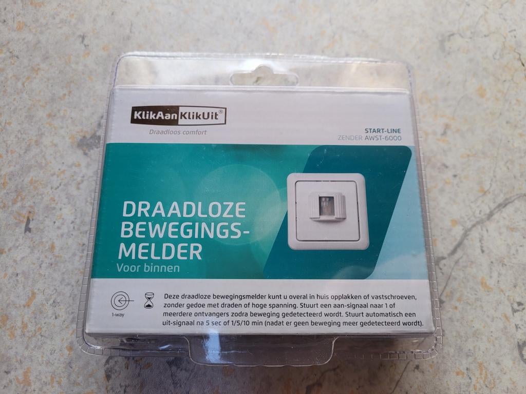 KlikAanKlikUit Draadloze Bewegingsmelder AWST-6000, Beweging, Detector, Sensor of Melder, Nieuw, ...