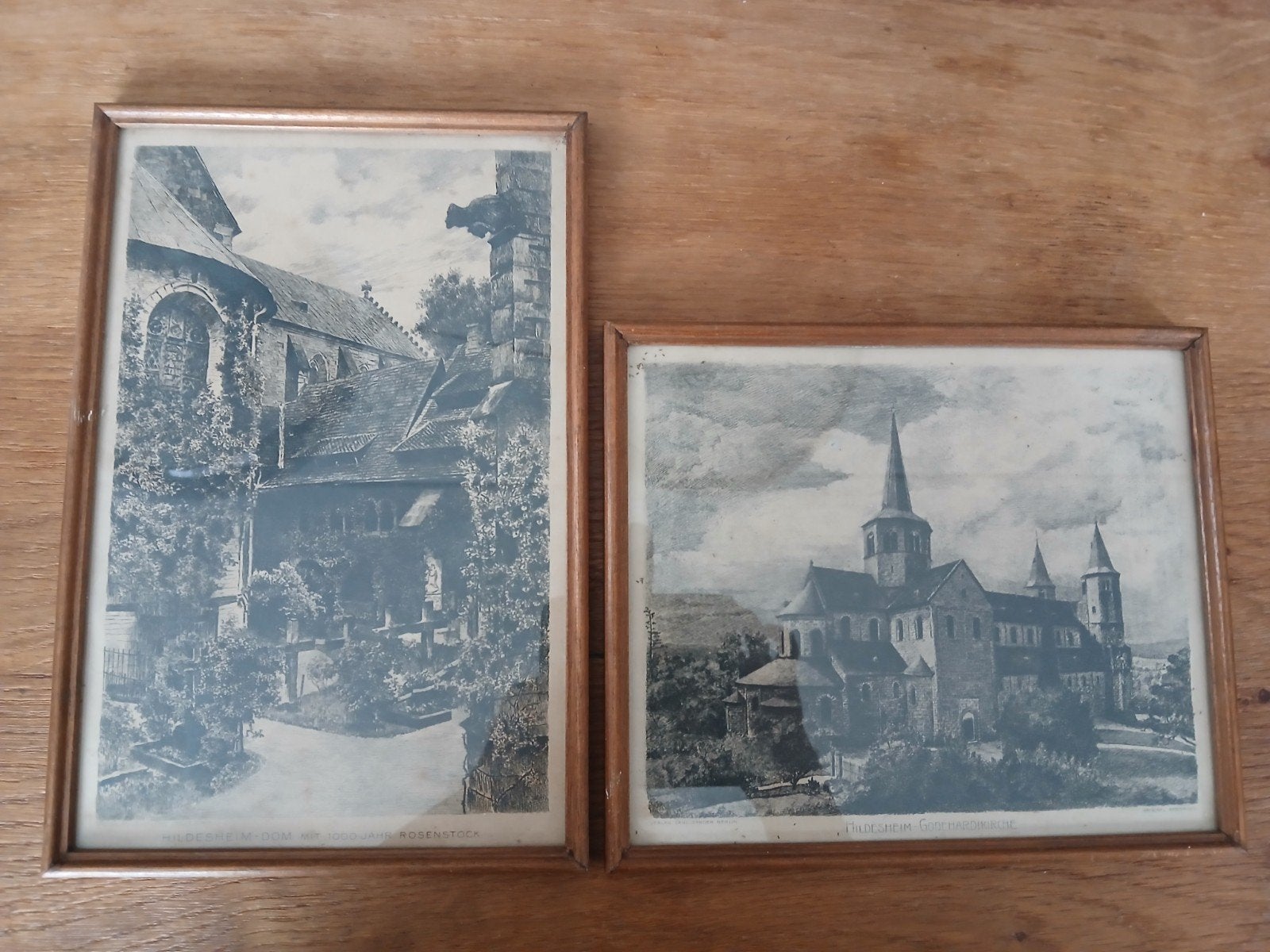 Ingelijste etsen van Carl Jander,  Hildesheim, Ophalen, Ingelijst, 30 cm, Ets