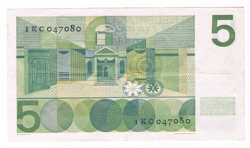 5 gulden 26 april 1966 Vondel I, Postzegels en Munten, Verzenden, 5 gulden, Los biljet