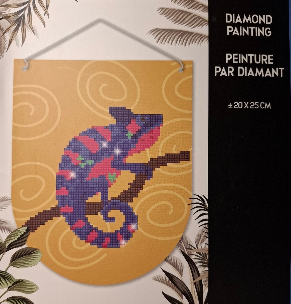 Diamond Painting Kameleon 20x25 cm - Nieuw in verpakking, O, O, Nieuw, Ophalen of Verzenden