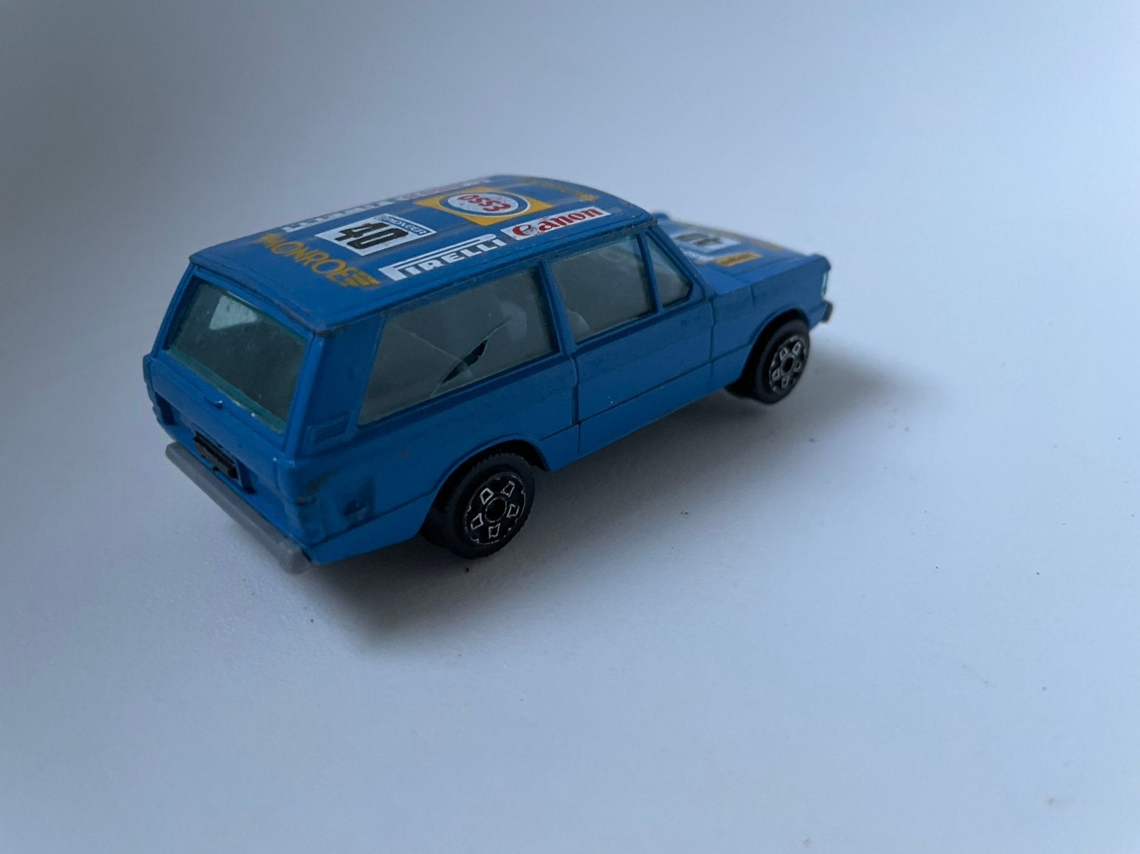 model Land Rover Range Rover 3-d, blauw, Bburago, ca 1/43, Ophalen of Verzenden, Gebruikt, Auto