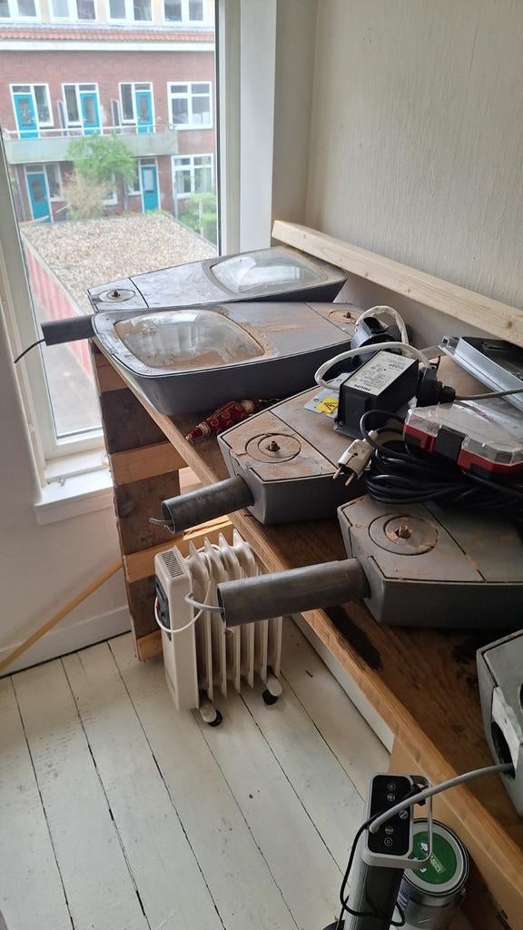 Partij straatverlichting / buitenlampen (6 stuks), Huis en Inrichting, Lampen | Overige, Gebruikt, Ophalen