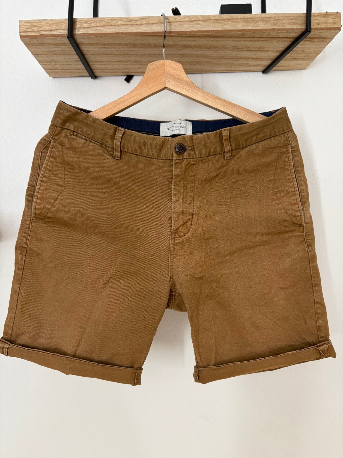 Scotch & Soda korte broek, maat W29, Ophalen, Bruin, Zo goed als nieuw, Scotch & Soda