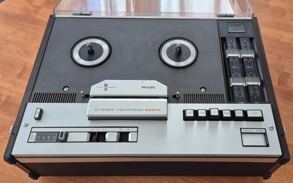 Philips N4414 Bandrecorder (Defect) Ophalen Den Haag Centrum, Audio, Tv en Foto, Ophalen, Bandrecorder, Met stofkap