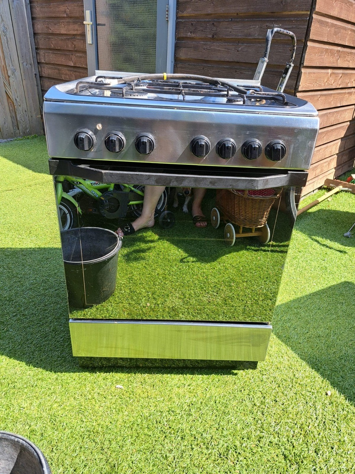 Vrijstaand gasfornuis met oven, Ophalen, Gebruikt, 60 cm of meer, 4 kookzones