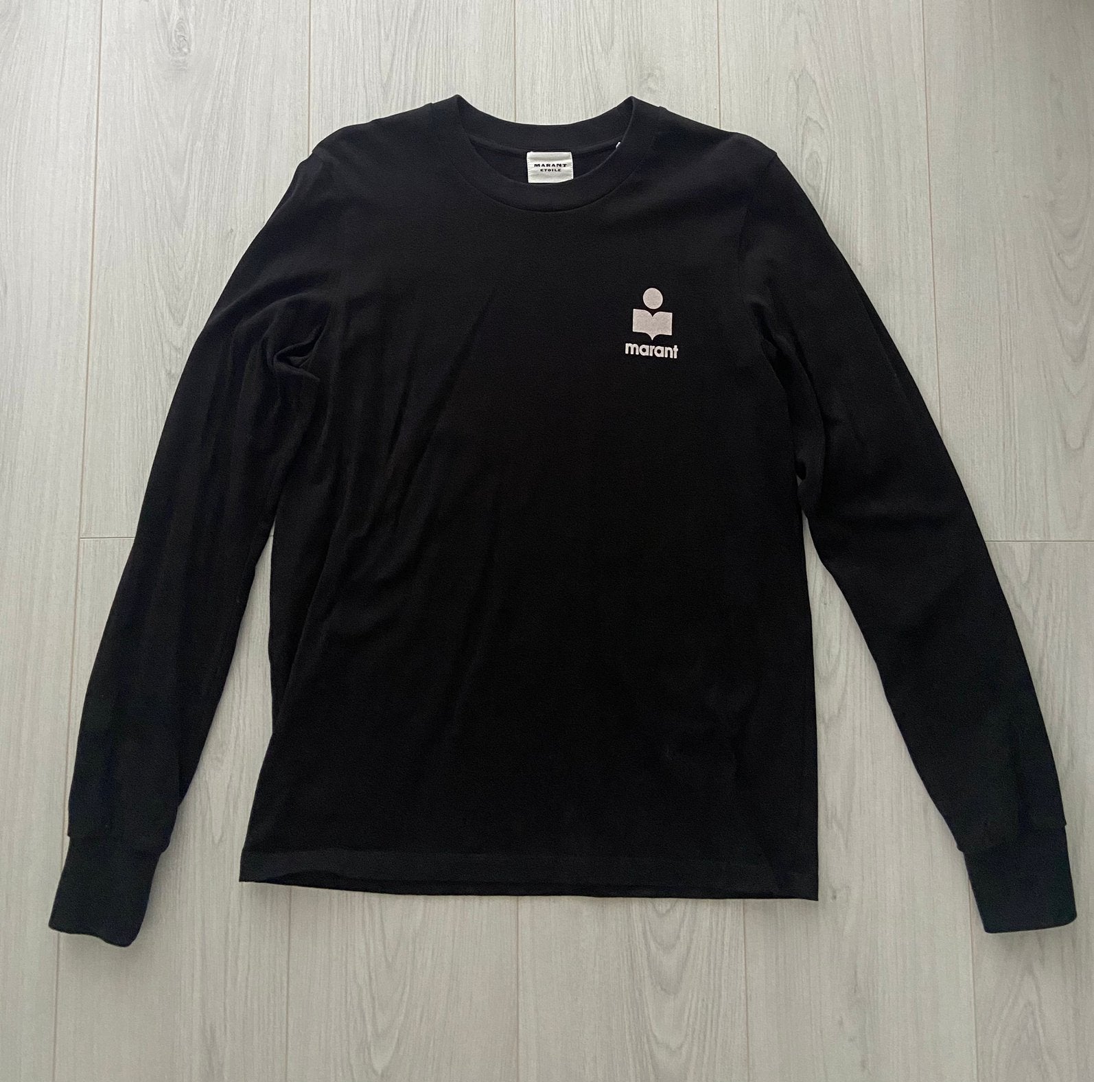 Isabel Marant longsleeve met logo maat M, Kleding | Dames, Ophalen of Verzenden, Zo goed als nieuw, Maat 38/40 (M), Zwart