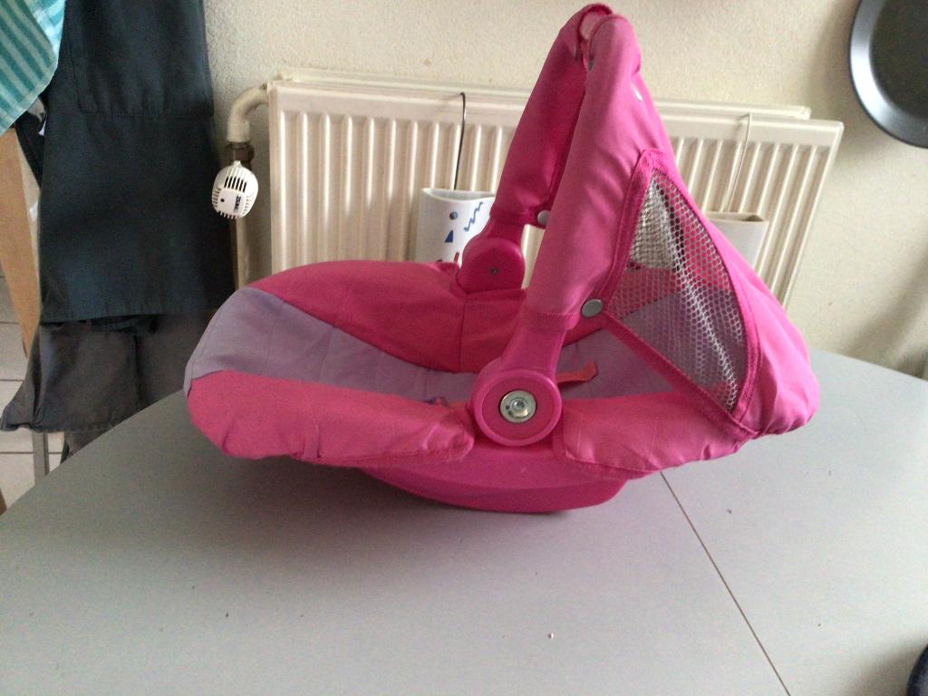 BabyBorn, Zapf, draagstoeltje pop, maxicosi met drinkfles, Ophalen, Gebruikt, Babypop