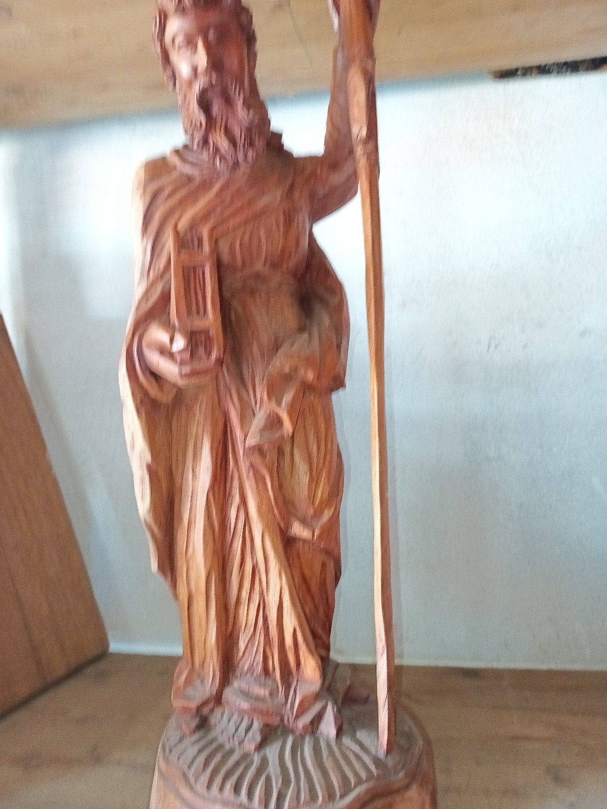 Heilige Paulus Houten Beeld - 60 cm hoog, Antiek en Kunst, Antiek | Religie, Ophalen of Verzenden