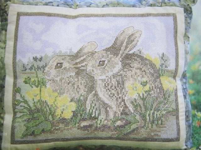 Borduurpatroon  Konijnen  nr 5500, Hobby en Vrije tijd, Borduren en Borduurmachines, Verzenden, Nieuw, Handborduren, Patroon