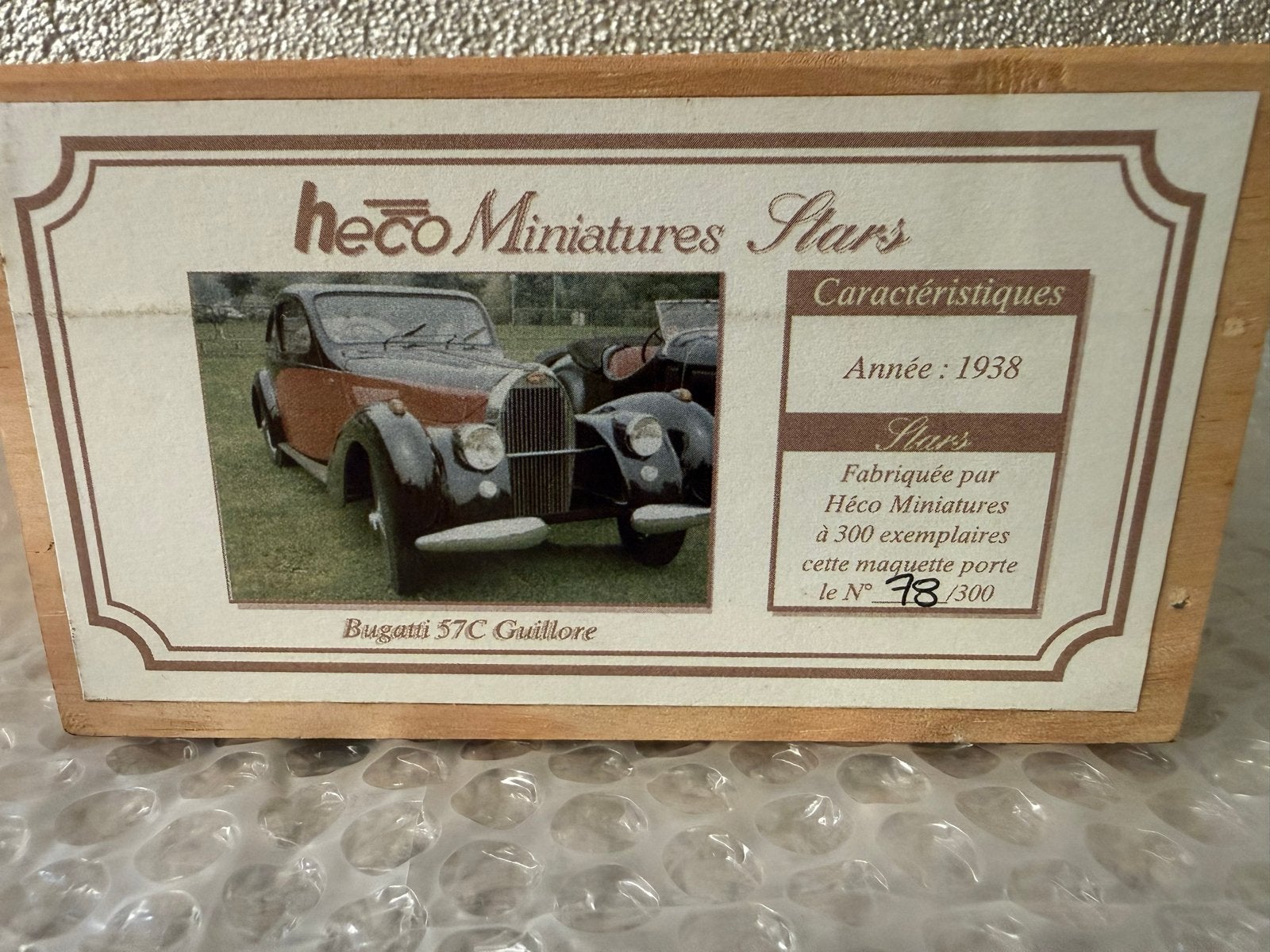 Bugatti Type 57 C Carrosserie Guillore Heco Miniatures, Ophalen of Verzenden, Nieuw, Auto, Overige merken