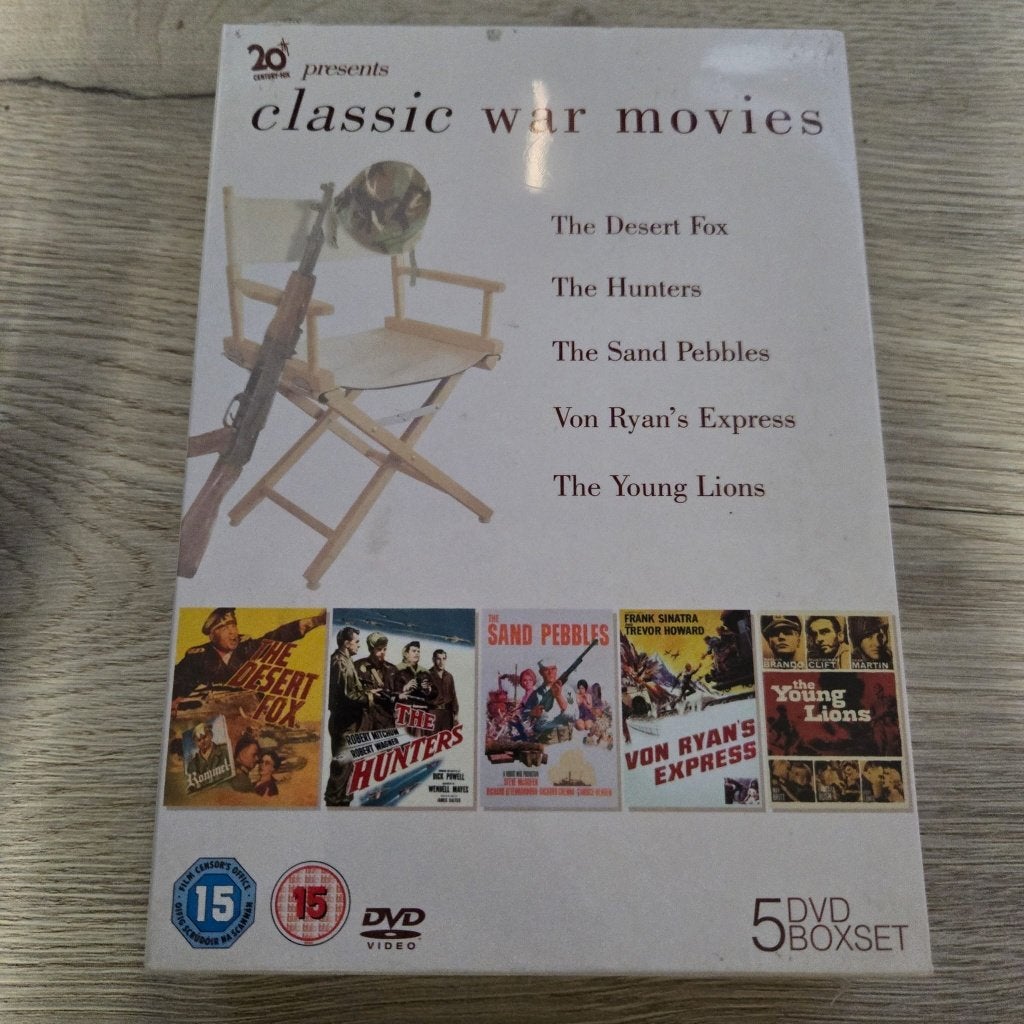 Classic War Movies (5 Movie Set) NEW (Oorlog), Cd's en Dvd's, Dvd's | Klassiekers, Vanaf 9 jaar, Ophalen of Verzenden, Zo goed als nieuw