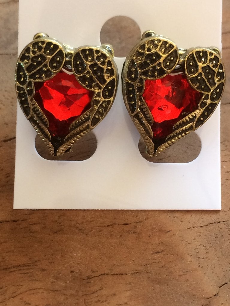 Supermooie hartvormige angel wings oorbellen, nieuw!, Overige materialen, Nieuw, Ophalen of Verzenden, Knopjes of Stekers