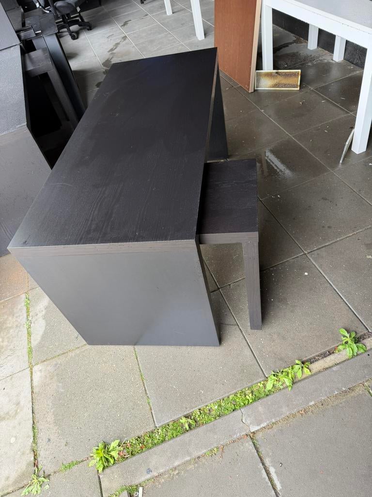 Kantoor bureau, Ophalen, Zwart, Hout, Hoekbureau