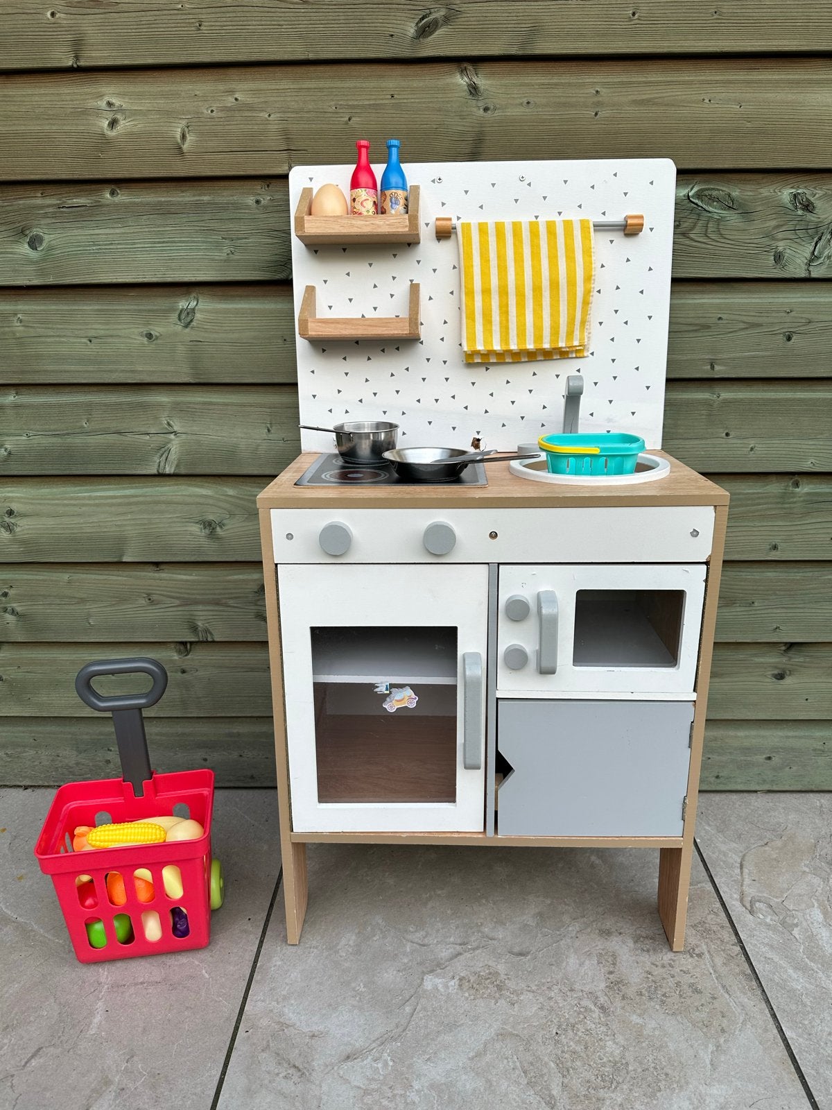 Houten speelkeuken met accessoires, Ophalen, Gebruikt, Hout, Speelkeuken
