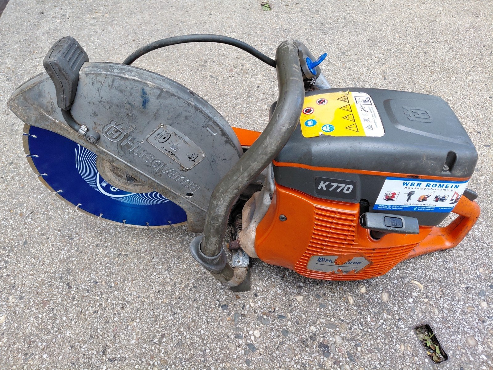 Husqvarna K770 bandenzaag nieuwe zaagschijf, Ophalen, Gebruikt, 1000 watt of meer, Overige typen