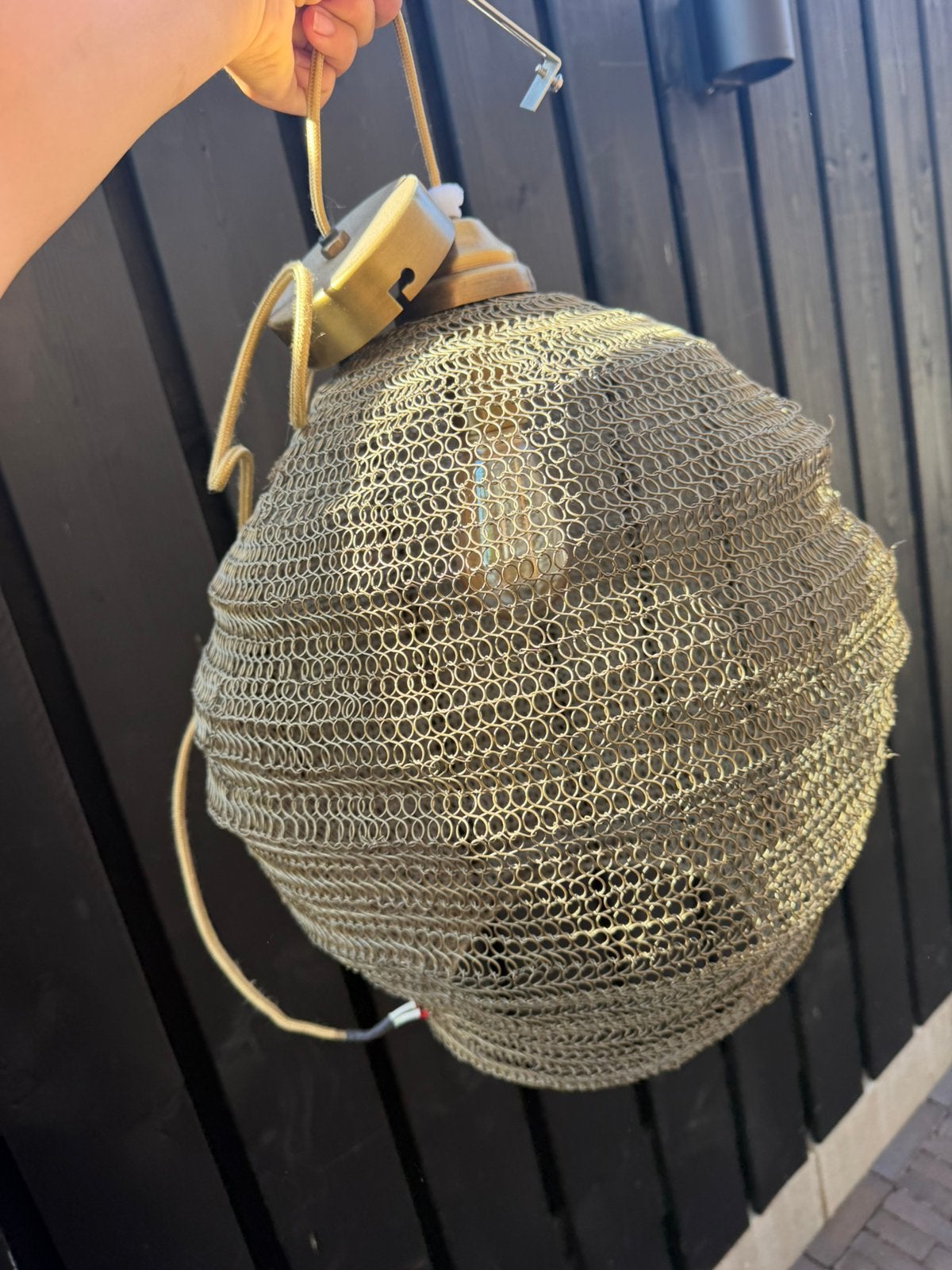 Mesh lamp goud, Ophalen, Zo goed als nieuw