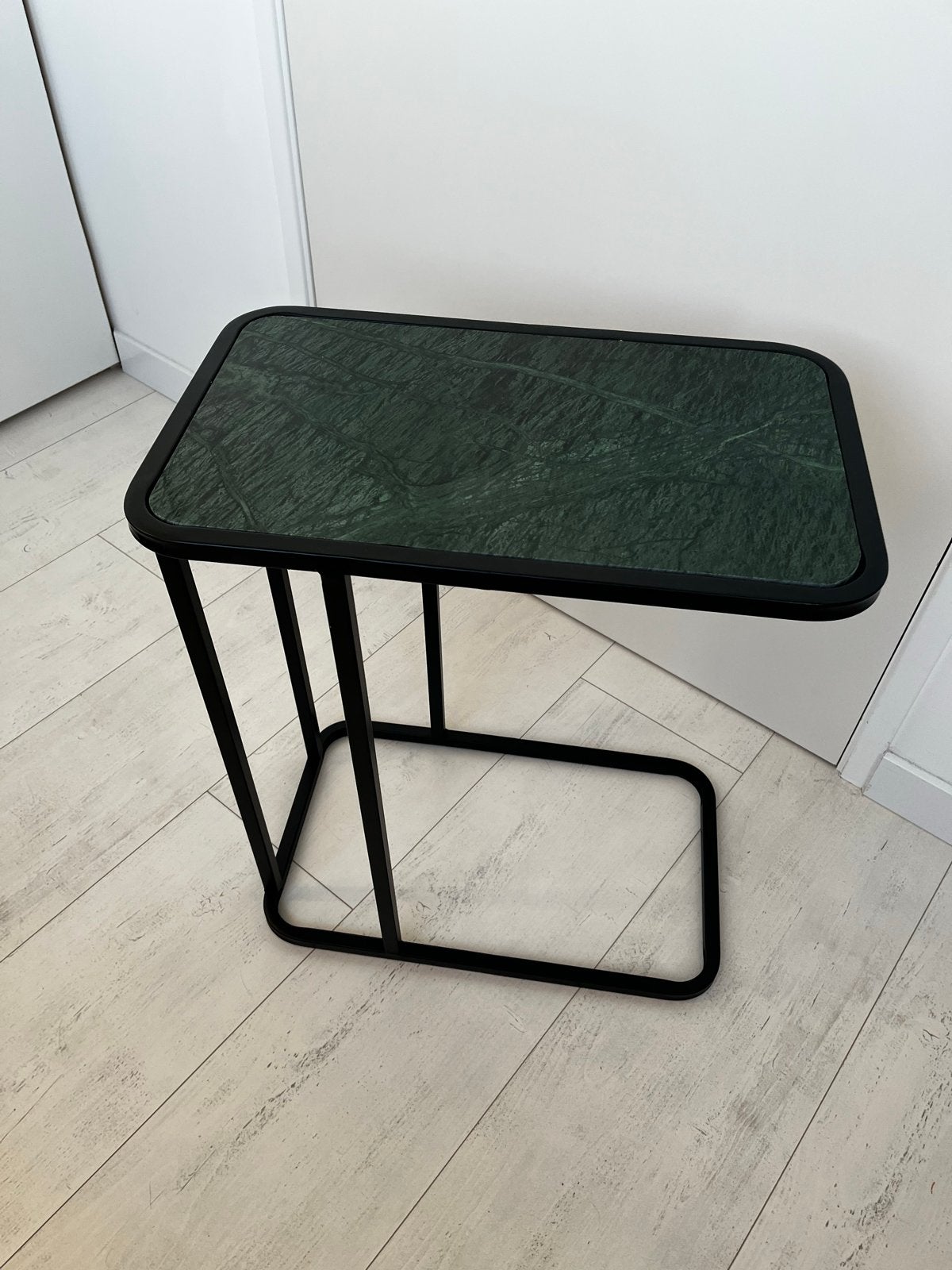 Bijzettafel Kwantum Groen Marmerlook - Perfecte Staat, Overige materialen, Minder dan 55 cm, Zo goed als nieuw, Rechthoekig