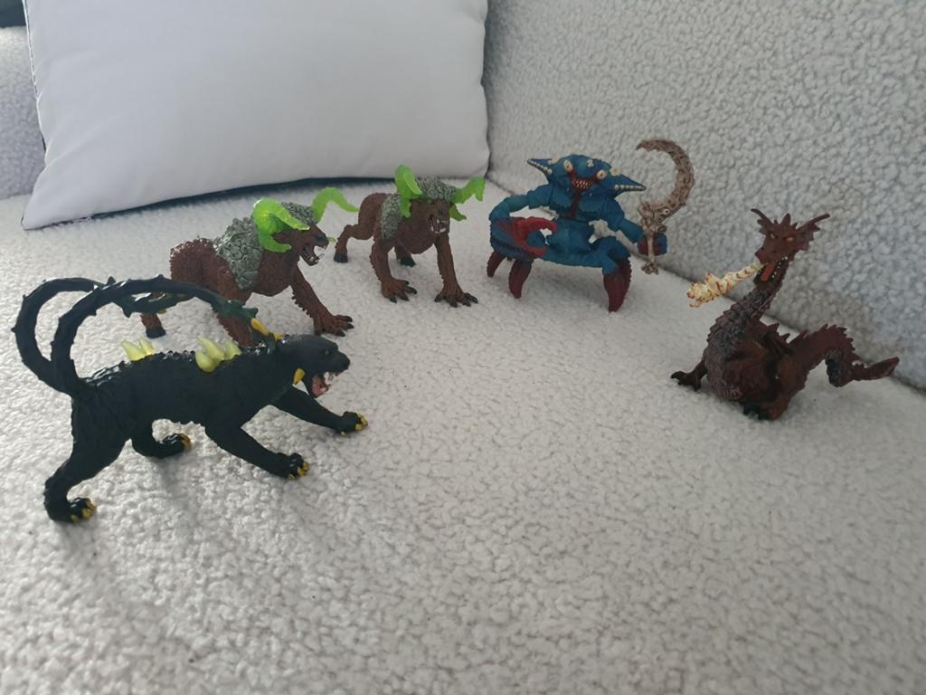 Schleich en Papo Fantasiefiguren - Draken, Krab, Beesten, Ophalen