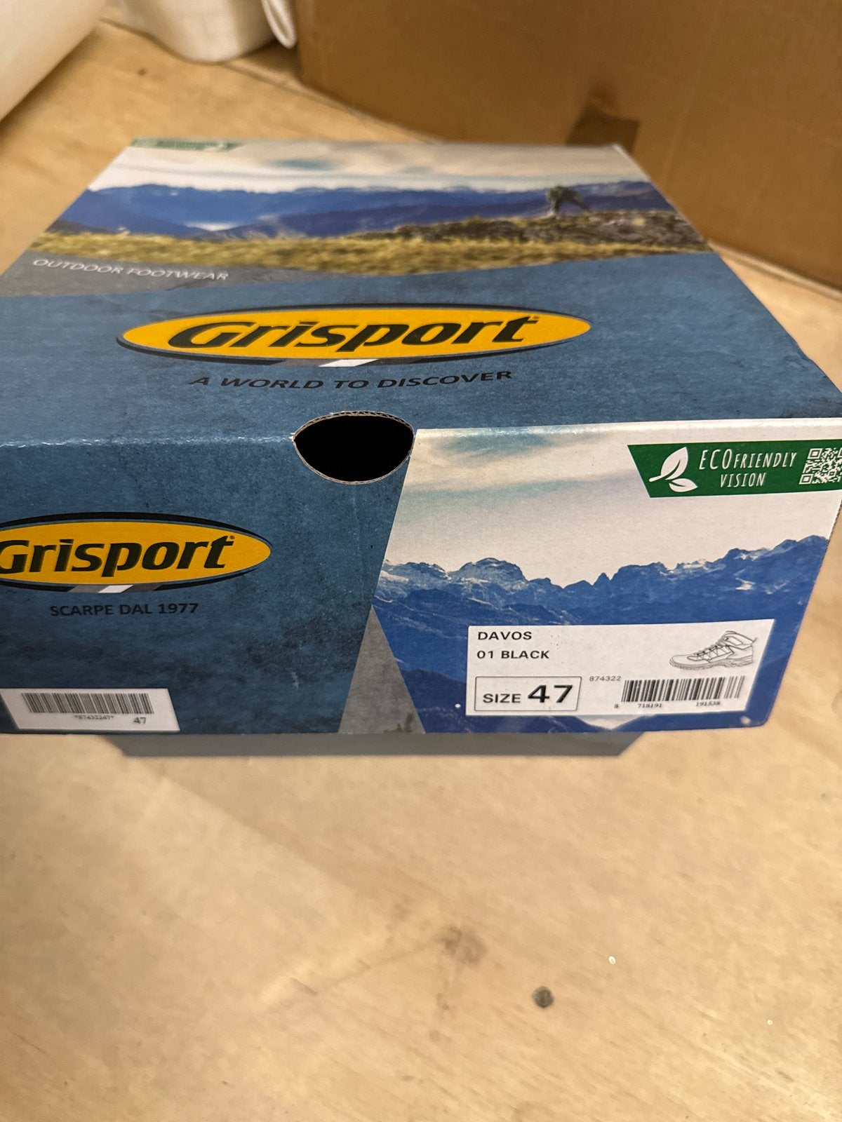 Grisport Davos Wandelschoenen Maat 47 Zwart Nieuw, Ophalen of Verzenden, Nieuw, Schoenen