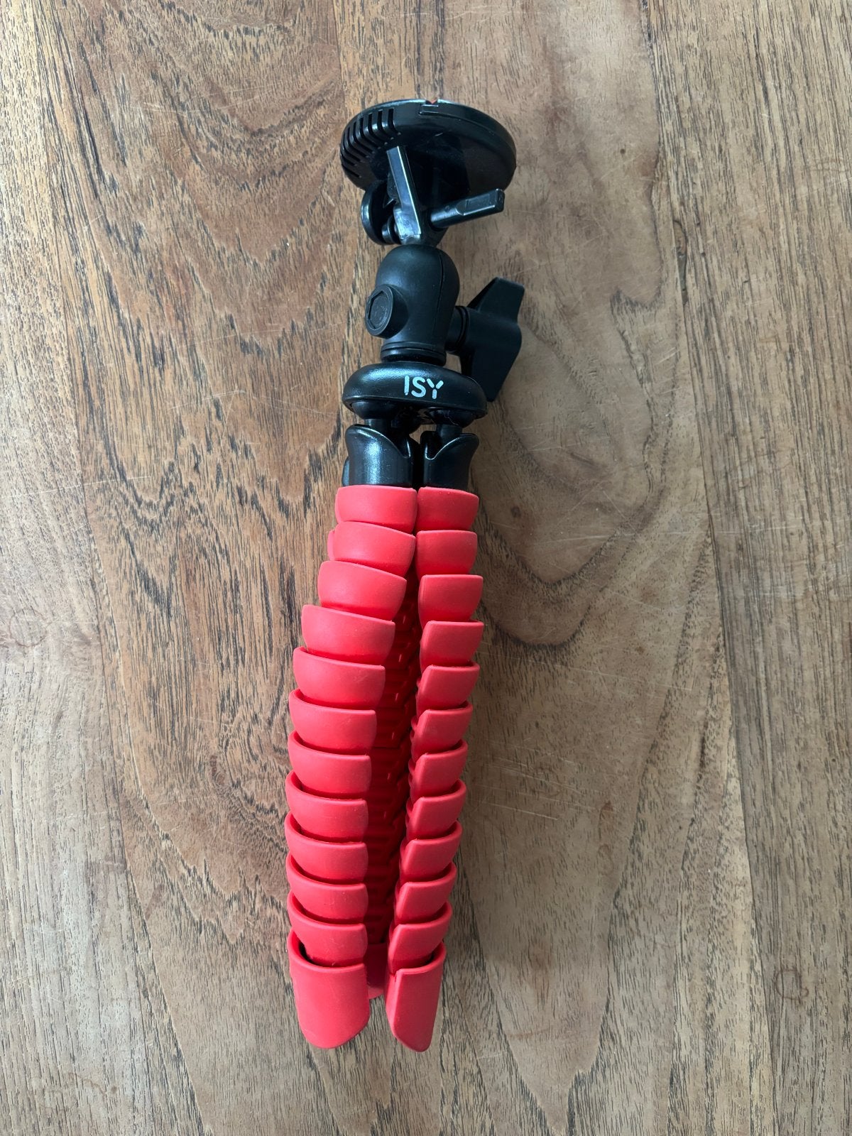 ISY Flexibel Ministatief - Rood, Overige merken, 125 cm of minder, Ophalen of Verzenden, Zo goed als nieuw
