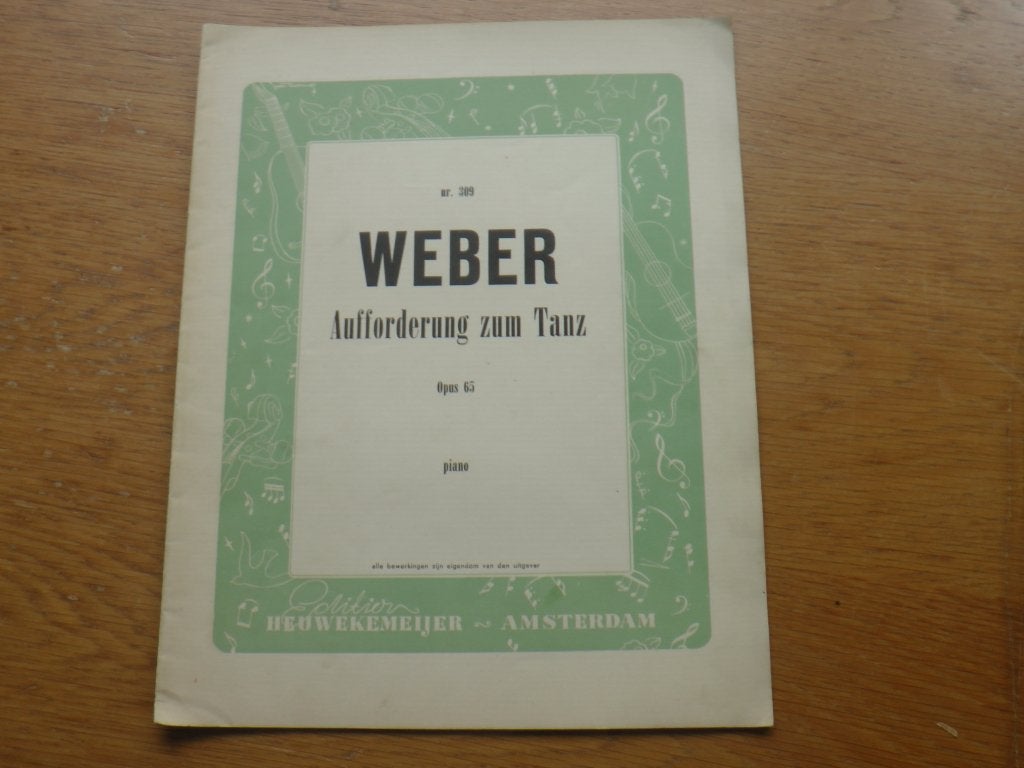 Weber - auffordering zum tanz- opus 65 - piano, Gebruikt, Klassiek, Ophalen of Verzenden, Artiest of Componist