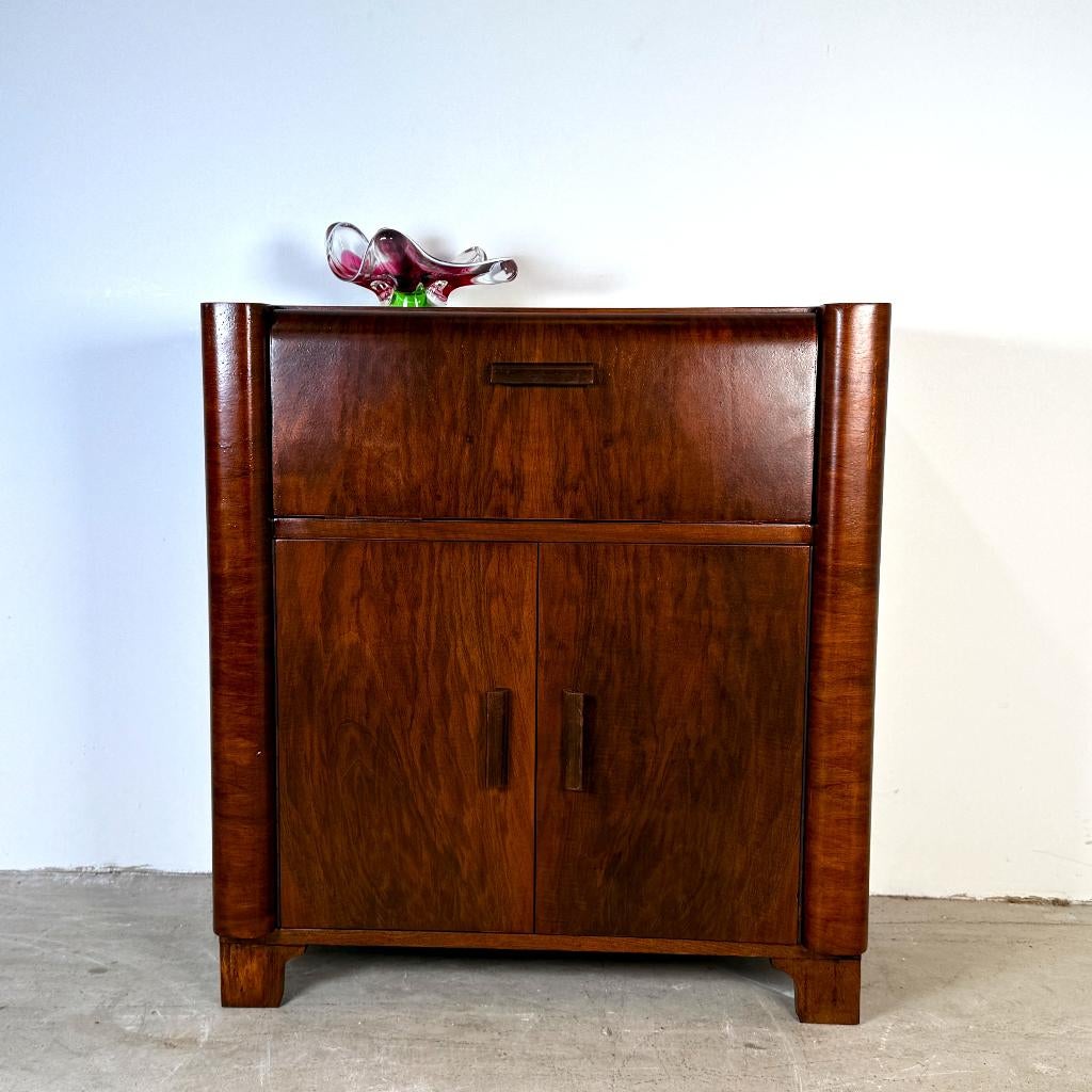 Art deco audiokastje met uitschuiflade, Gebruikt, Ophalen of Verzenden, Cz, Cz