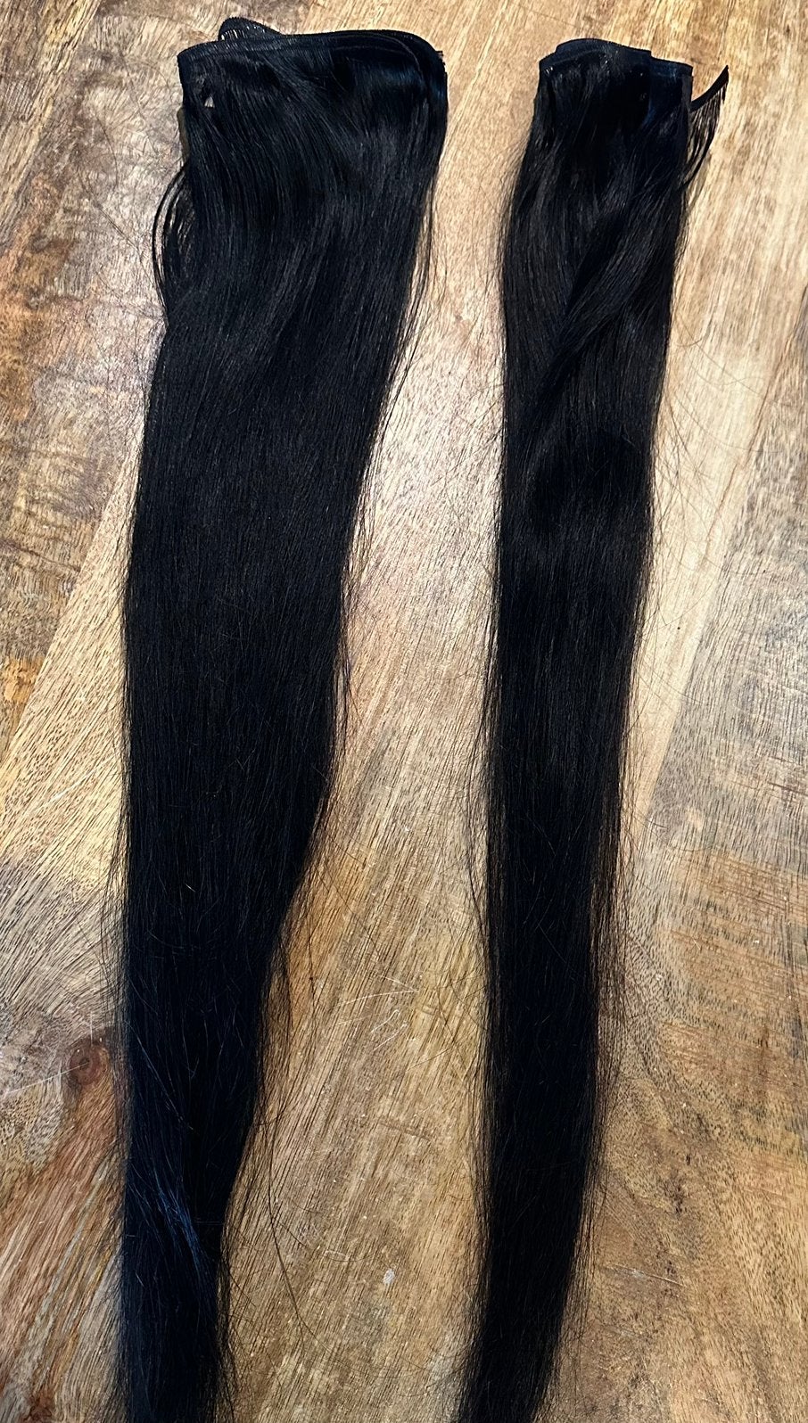 Flat weft hair extensions 50 gram zgan, Ophalen of Verzenden, Zo goed als nieuw, Pruik of Haarverlenging