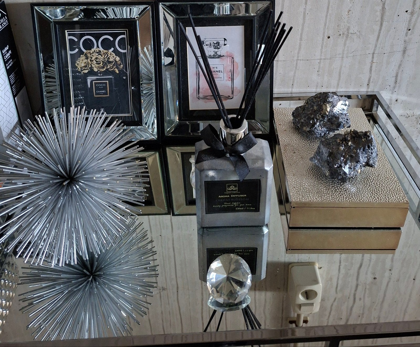 Eric kuster style dienblad met accessoires, Ophalen of Verzenden, Zo goed als nieuw, Rond, Hout