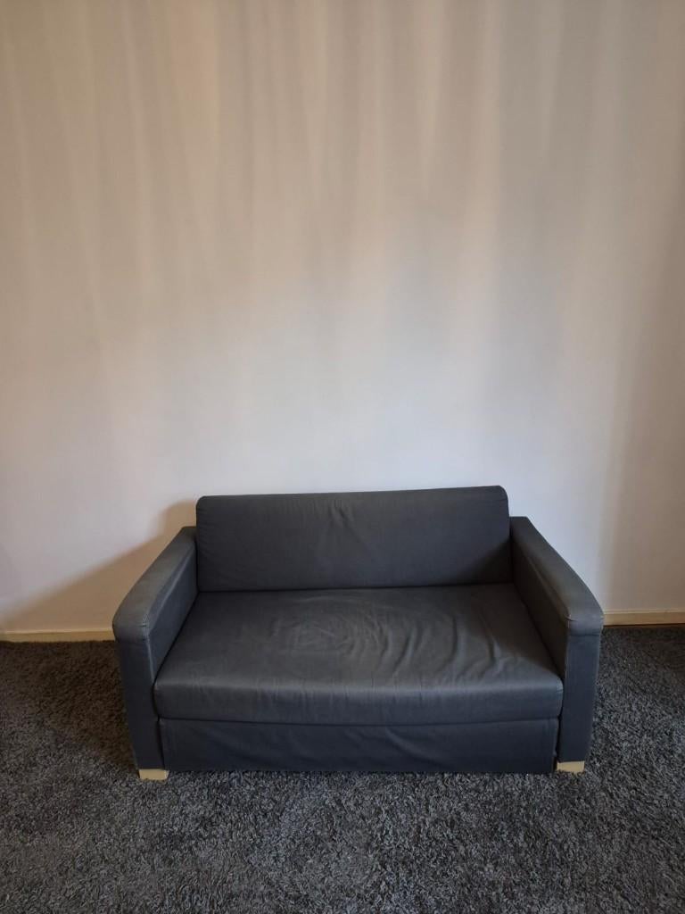 Slaapbank, Ophalen, Blauw, Tweepersoons, 190 cm of minder