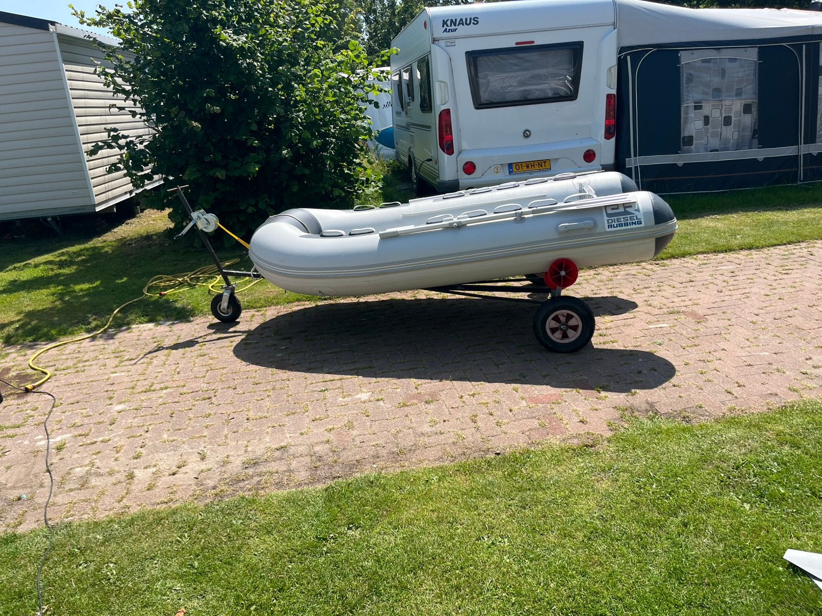Compleete set mooie rubberboot met motor, Watersport en Boten, Ophalen of Verzenden, Zo goed als nieuw