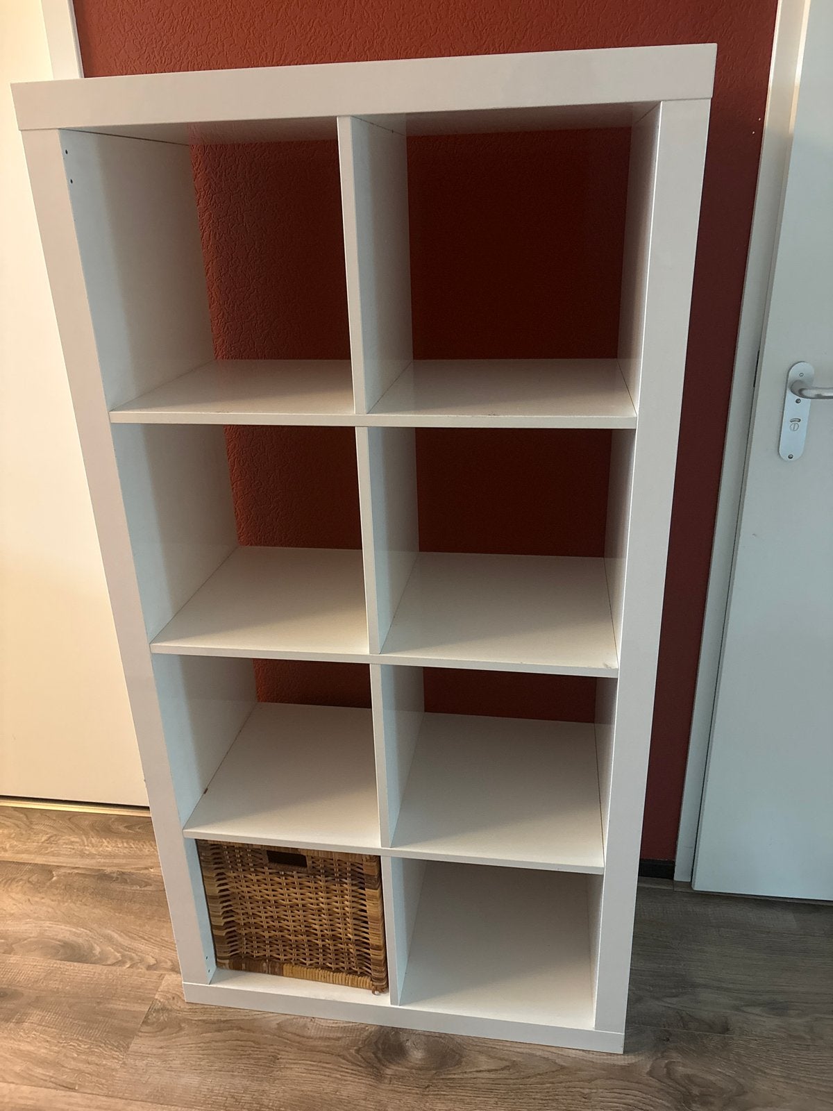 IKEA Kallax kast - Wit, 8 vakken, Ophalen, Met plank(en), Gebruikt, 100 tot 150 cm